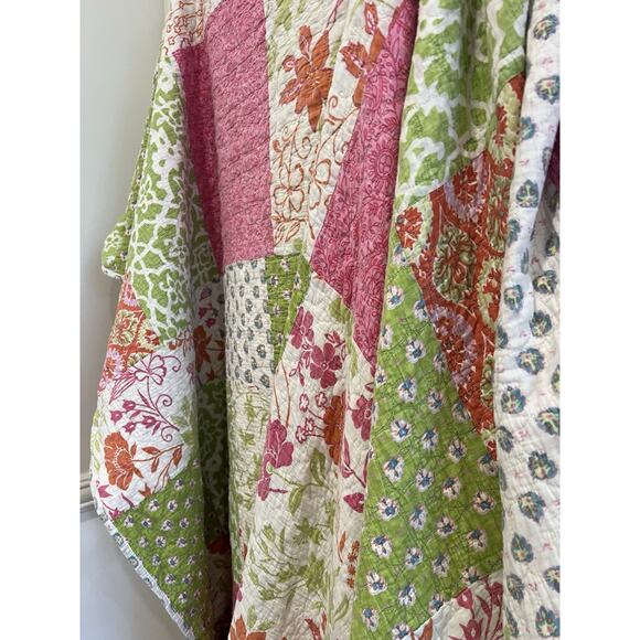 JC Penney Home Collection Quilt King Bedding Reversible Cotton Floral Farmhouse - Picture 9 of 15